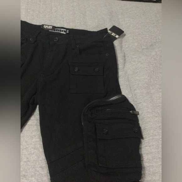 Decibel Cargo Pocket Jeans Black Men’s Size 32x34 - Picture 4 of 12